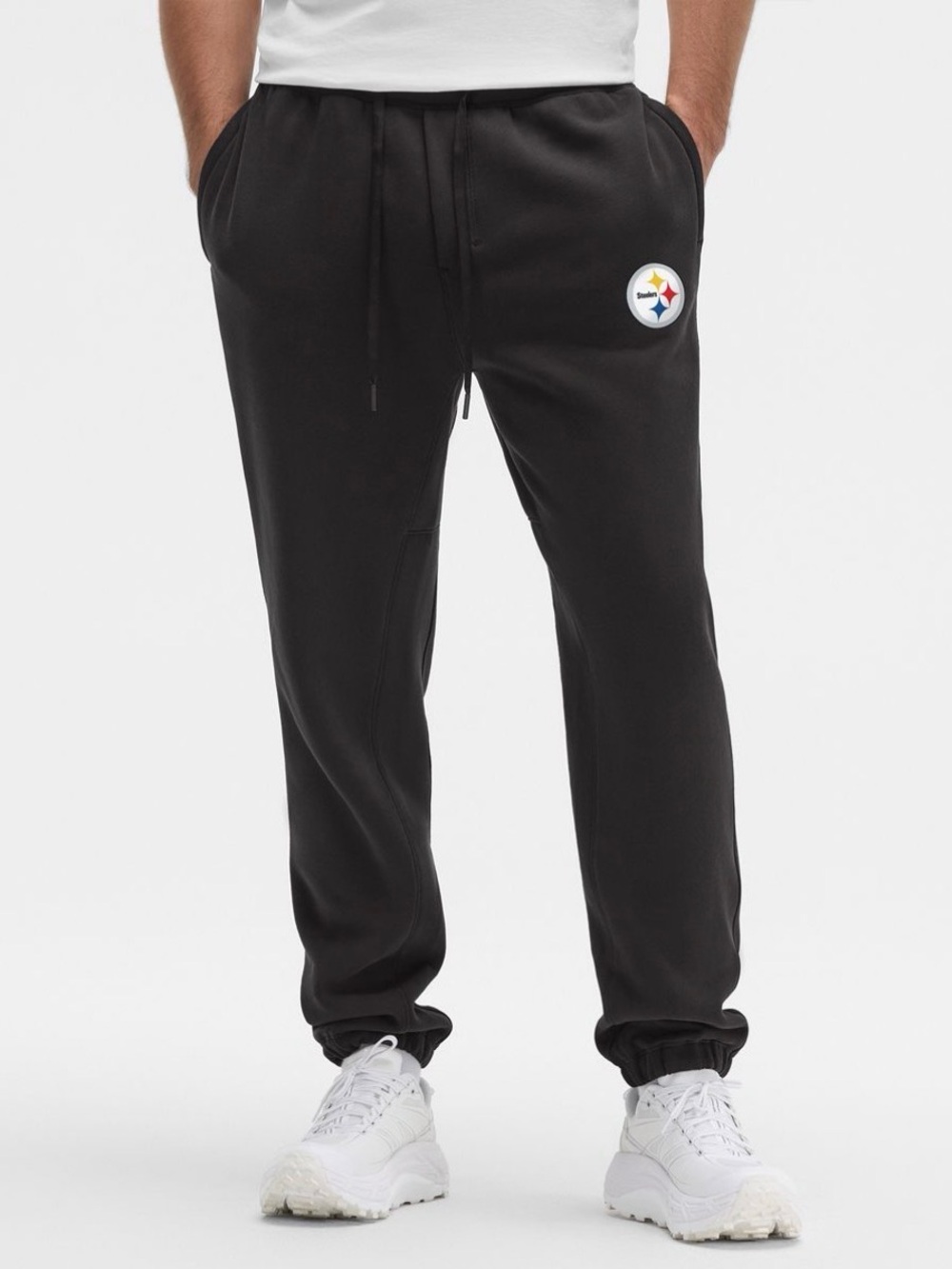 lululemon Black Men's Steady State Classic-Fit Jogger Pittsburg Steelers Logo
